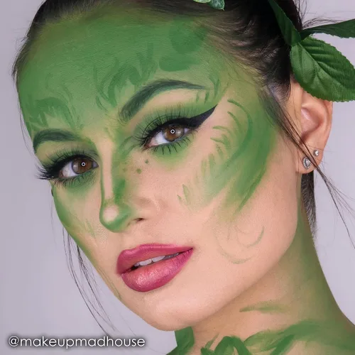 Miniatura 2 de Mehron StarBlend Cake Makeup Polvo prensado húmedo/seco Base en polvo Pintura facial y corporal verde 2 onzas (56g)