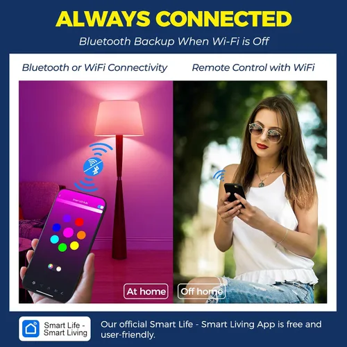 Miniatura 2 de Lightinginside - Bombillas inteligentes de 100W equiv., 1350LM 11W, bombilla inteligente que funciona con Alexa/Google Home/Smart Life, A19 E26