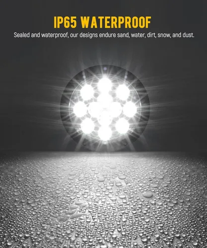 Miniatura 6 de Partsam 4 faros rojos + 2 faros blancos de 4 pulgadas, LED, redondos, luz de freno, giro, reversa, faros antiniebla, incluye soporte de brida, 12