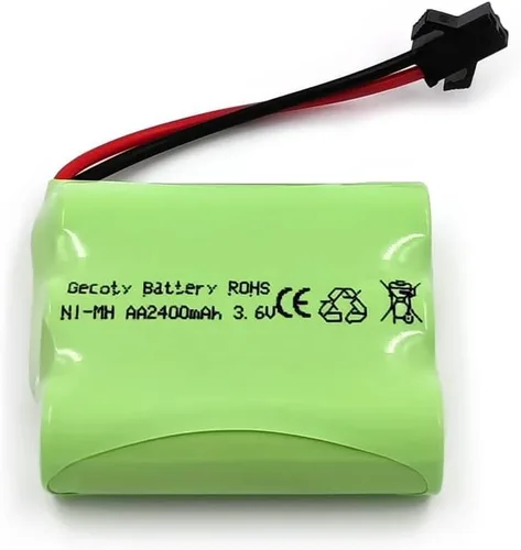 Miniatura 3 de Paquete de baterías de 3.6v, 2400mAh Nimh AA batería recargable RC con cable de carga para juguetes RC 3.6 V SM