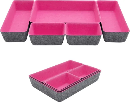 Miniatura 21 de Teeo - Organizadores divisores de cajones - Bandejas de maquillaje para tocador - Organizador de cajones - Organizador de cajones de oficina