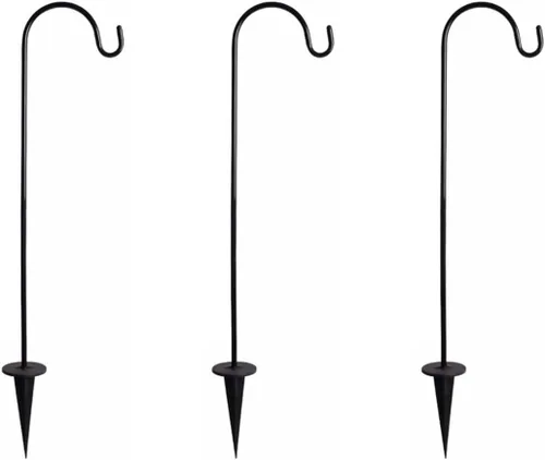 BESPORTBLE 6 piezas de soporte estable para farol de jardín, estacas para luces solares para decoración al aire libre, 2 piezas x 3