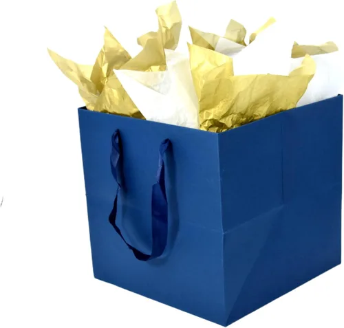 Miniatura 24 de JUNESHE Bolsa de regalo cuadrada negra grande con asas y papel de seda, 9.84 pulgadas, gran envoltura de regalo gigante para cumpleaños, boda