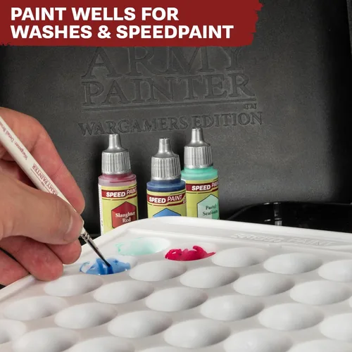 Miniatura 5 de The Army Painter Wargamers Edition Paleta Húmeda, Paleta XL para Conjunto de Pinturas Acrílicas Incluyendo 50 Hojas Hidro, 2 Espumas Hidro y Guía