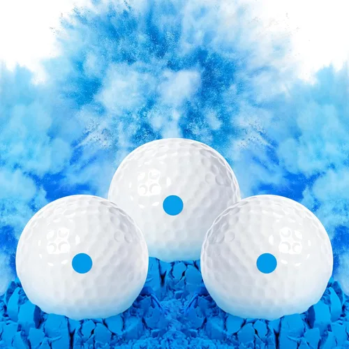 Miniatura 8 de THIODOON 3 Pack Exploding Balls for Golf Party Gender Reveal Prank Funny Joke for Golfers - 3 Piece Set (3 White/Blue & Pink & White)