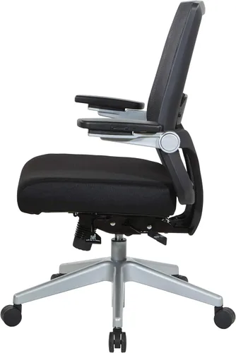 Miniatura 6 de Space Seating Serie 867 Silla de gerente ajustable con respaldo de malla transpirable, soporte lumbar y brazos abatibles acolchados, asiento de tela