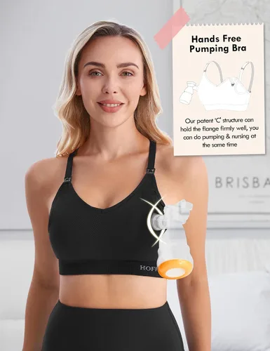 Miniatura 3 de HOFISH Seamless Hands Free Pumping Bra Support Maternity & Nursing Bras Full Bust Breastfeeding Bras