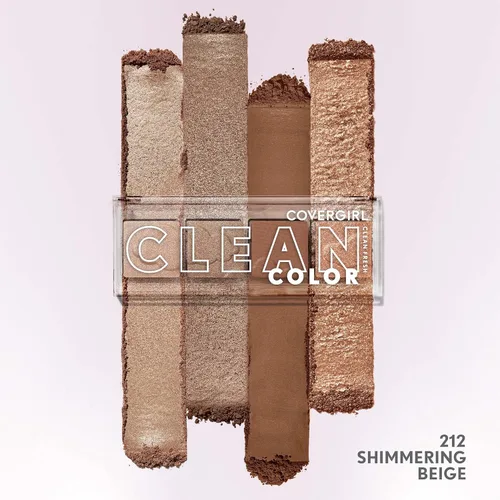 Miniatura 4 de Sombra de ojos en color limpio y fresco, brillo beige, COVERGIRL 212 beige brillante