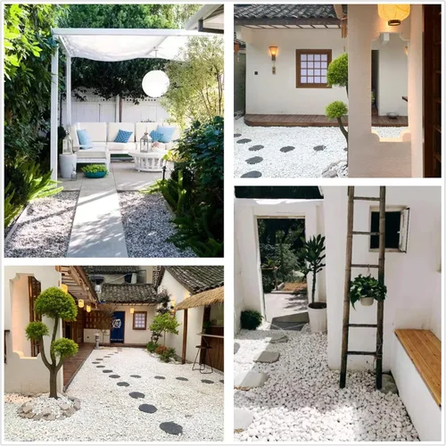Miniatura 5 de Guijarros blancos decorativos pulidos naturales de 10 libras, piedras pequeñas de 3/8 pulgadas, piedras de río para plantas, decoración del hogar