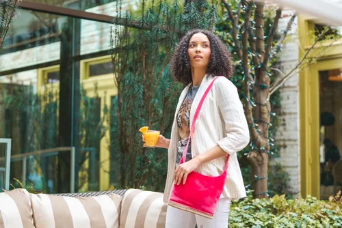 Miniatura 3 de Sole Purpose Amelia - Bolso bandolera de ante para mujer