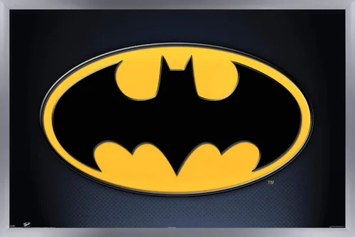 Miniatura 18 de Trends International DC Comics - Póster de pared de Batman con símbolos, 14.725 x 22.375 pulgadas, versión enmarcada de madera de granero
