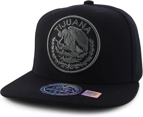 Trendy Apparel Shop Ciudades de México Gorra de béisbol con logotipo circular bordado Flatbill Snapback
