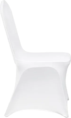 Miniatura 11 de VEVOR 150 fundas blancas para sillas de poliéster y elastano, fundas elásticas para bodas, fiestas, comedor, banquetes, sin pinzas, 150