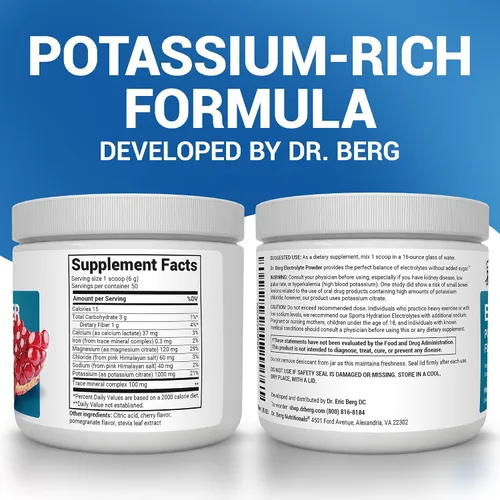 Miniatura 2 de Dr. Berg Zero Sugar Hydration Keto Electrolyte Powder - Mejorado con 1000 mg de potasio y sal rosa real del Himalaya (no sal de mesa) - Suplemento