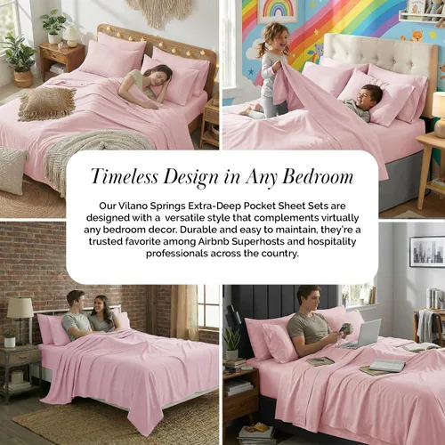Miniatura 79 de Southshore Fine Living, Inc. Juego de 7 piezas de sábanas King divididas para cama ajustable, juego de sábanas King divididas con bolsillo de 21