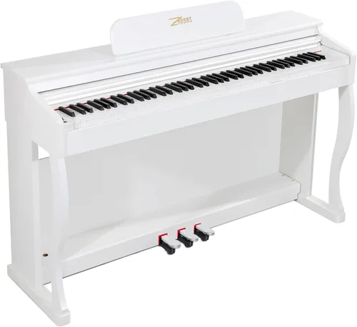 Miniatura 10 de Piano digital de 88 teclas con teclado de tamaño completo y teclas completamente ponderadas, teclado de piano acústico profesional con martillo