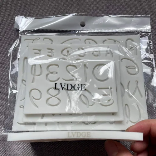 Miniatura 7 de Moldes de silicona elegantes con alfabeto inglés/letras y números para pastel de fondant, pasta de goma, decoraciones de pastel DIY