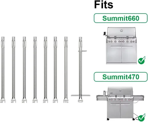 Miniatura 21 de SafBbcue 7508 - Juego de 3 tubos de acero inoxidable de 28 pulgadas para Weber Genesis Silver B/C Gold B/C Spirit 700 Spirit E-310/320 con control