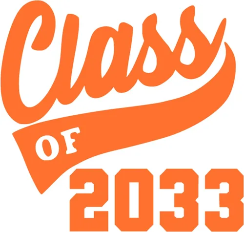 Miniatura 20 de Graduation Iron On Transfer, Class of 2033 Tshirt Decal, High School College Senior Shirt Sticker, HTV Graduate Patch, Pick Size Color, Iron-On Gold