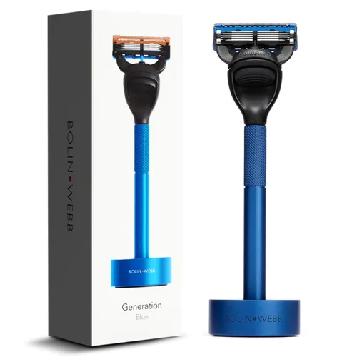 Miniatura 11 de Bolin Webb Generation Razor & Stand - Maquinillas de afeitar de lujo para hombres con 5 cuchillas Gillette Fusion, maquinilla de afeitar de aluminio