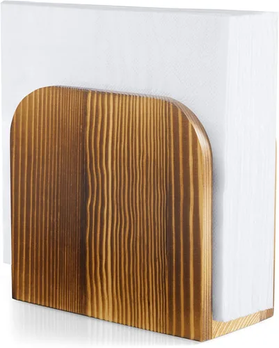 Miniatura 12 de Servilletero para Mesa, ALELION Servilleteros de Madera de Acacia para Cocina, Servilletero para Cocina, Comedor, Decoración de Mesa, Dispensador