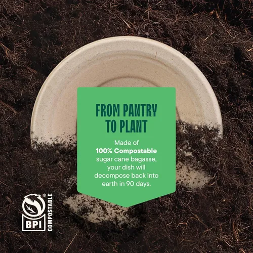 Miniatura 6 de Cuencos de papel, 100% compostables desechables para sopa [paquete de 125] - libres de PFAS - Certificado BPI - [16 onzas] resistentes, ecológicos