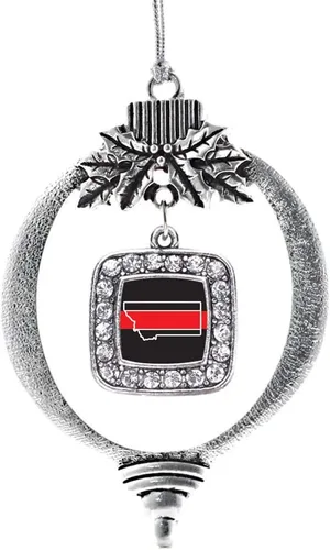 Miniatura 189 de Inspired Silver - Nana púrpura - Adorno de Navidad plateado - Adorno cuadrado para árbol de Navidad con circonita cúbica - Decoración colgante