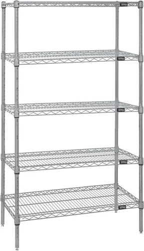 Miniatura 23 de Quantum Storage Systems WR74-1824BK Kit de inicio para estantería de alambre de 4 niveles de altura de 74 pulgadas, acabado negro, 18 pulgadas