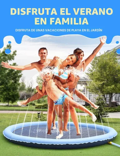 Miniatura 7 de VISTOP Alfombra de Agua Antideslizante para Niños y Perros, Piscina de Aspersores Engrosada Juguetes Acuáticos de Verano al Aire Libre – Divertida