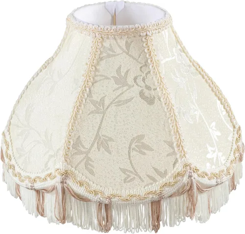 Miniatura 11 de Aspen Creative 55001 - Pantalla de lámpara de cúpula festoneada cosida a mano con flecos UNO en Biscotti Beige, 4 pulgadas superior x 10 pulgadas