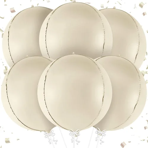 Miniatura 36 de KatchOn, Globos de papel aluminio de color rosa claro, 22 pulgadas, paquete de 6 unidades, globos de Mylar rosa claro para decoraciones de Navidad