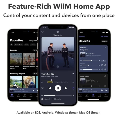 Miniatura 6 de WiiM Amp: Amplificador de Streaming Multisala Compatible con AirPlay, Google Cast, Alexa HDMI, Control de Voz Transmite desde Spotify, Amazon