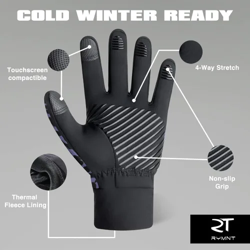Miniatura 2 de RYMNT Guantes de invierno, pantalla táctil, resistentes al agua, térmicos para correr, conducir, ciclismo, trabajo, senderismo, regalos cálidos