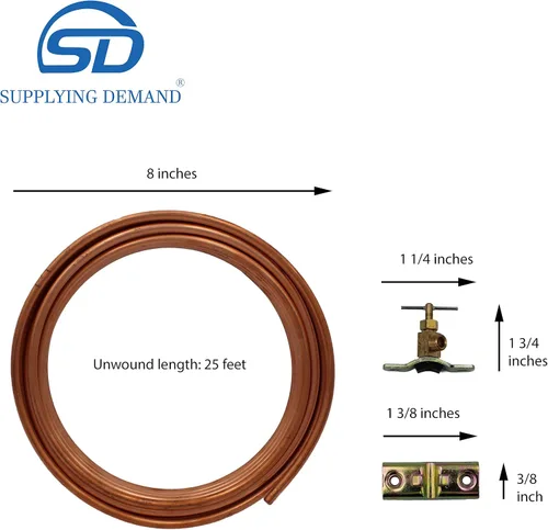 Miniatura 2 de Supplying Demand CIM25 Kit de línea de agua para nevera de cobre de 25 pies