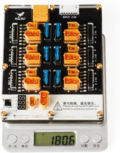 Miniatura 7 de HGLRC Thor 6 Puertos Lipo Batería Balance Cargador Junta Pro 40A XT60 XT30 Plug 2-6S Integrado con Lipo Discharger para IMAX B6 ISDT Q6 Nano HOTA D6