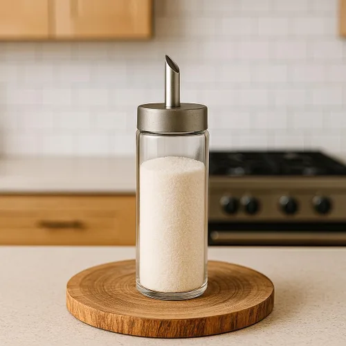 Miniatura 5 de Neat Pour - Dispensador de azúcar, agitador y vertedor, estilo moderno, níquel cepillado con tapa de acero inoxidable, apto para lavavajillas