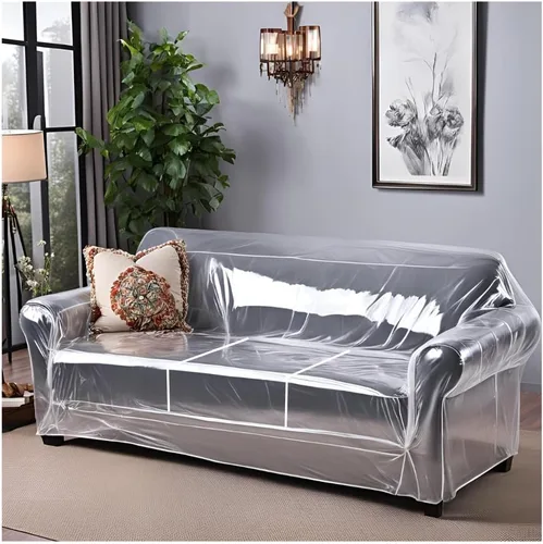 Miniatura 8 de Evelots - Funda de sofá biplaza de plástico transparente - Funda de vinilo gruesa y resistente de 2 asientos para proteger contra los arañazos