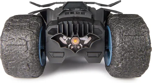 Miniatura 9 de DC Comics, Batman Stunt Force Batmobile, auto de control remoto para interiores, Turbo Boost y trucos locos, juguetes coleccionables de superhéroes