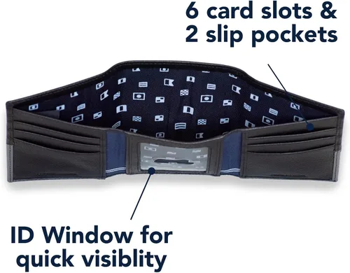 Miniatura 6 de Nautica Pebble Two-Tone Leather Wallet