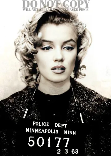 Marilyn Monroe Mugshot Fotografía de 11 x 16 – Impresionante foto de taza – Legendaria actriz estadounidense – Busted In Minneapolis – icónica –
