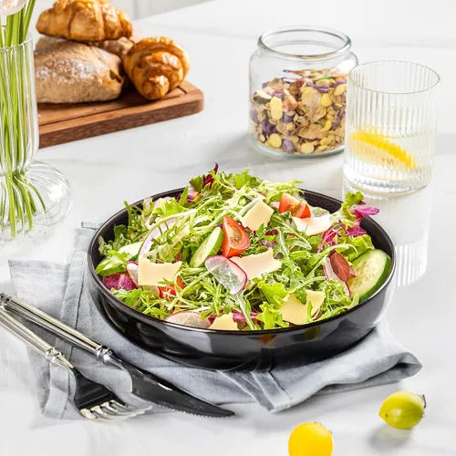 Miniatura 3 de LERATIO Tazones grandes de cerámica para pasta de 8.5'', tazones de 36 oz para servir pasta, juego de 4 para cocina, tazones anchos para fruta