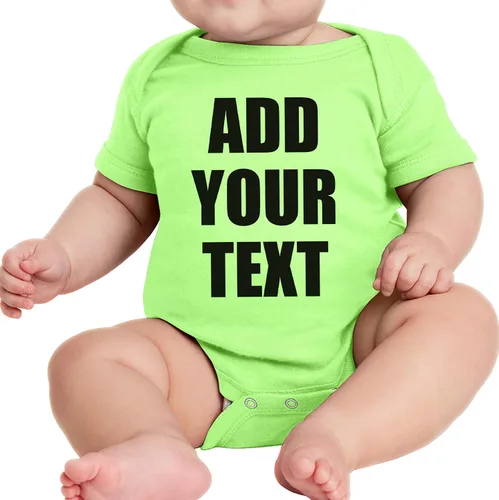 Miniatura 2 de TEEAMORE Body personalizado para bebé, añade tu texto para bebé niña y niño