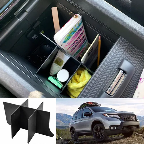 Organizador de consola central divisores para Honda Pilot 2016-2022 / Ridgeline 2017-2022 2023/Passport 2019-2022 2023, accesorios de plástico ABS