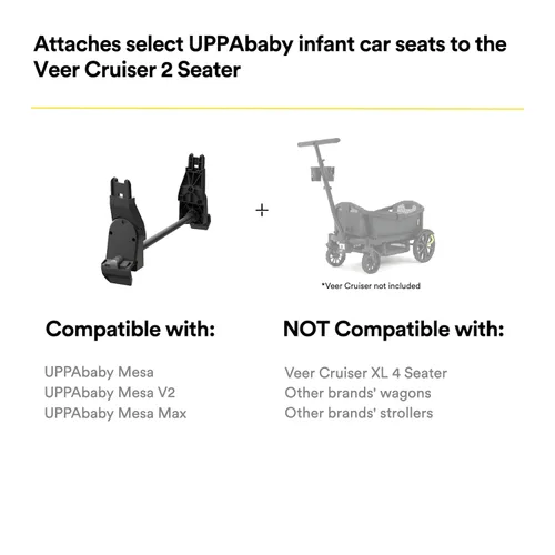 Miniatura 2 de Adaptador de asiento de automóvil infantil para Veer Cruiser (compatible con asientos de automóvil infantiles UPPAbaby) Compatible con Veer