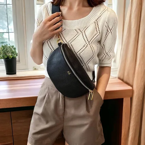 Miniatura 4 de Leather Fanny Pack Crossbody Bags for Women Trendy Sling Bag for Women Small Crossbody Bags for Women Vacation Essentials Handbags Crossbody Purse