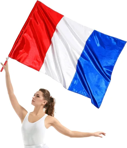 Miniatura 8 de Banderas de adoración de 40 x 27 pulgadas para danza, bandera de baile de alabanza con varilla escalable para iglesias, iglesias de alabanza