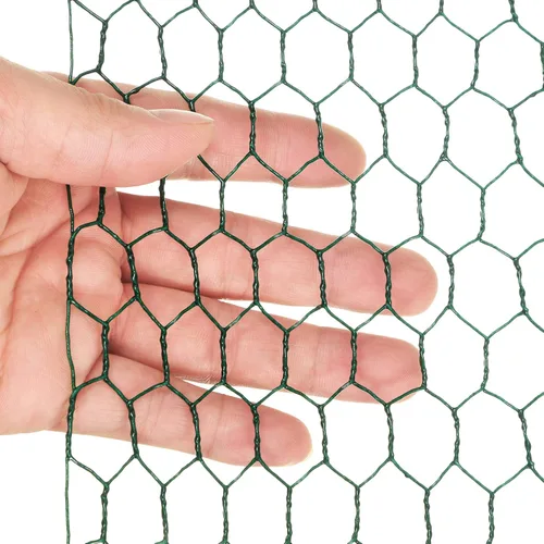 Miniatura 5 de SATINIOR 2 láminas de malla de gallinero para trabajos artesanales, malla de alambre hexagonal galvanizada (verde, 13.7 x 160 pulgadas)