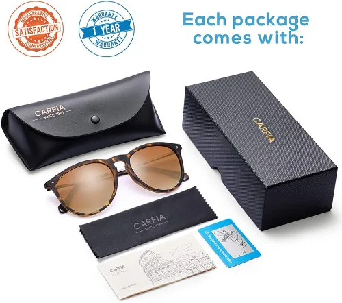 Miniatura 7 de Carfia Vintage Sunglasses for Women Polarized UV Protection Classic Retro