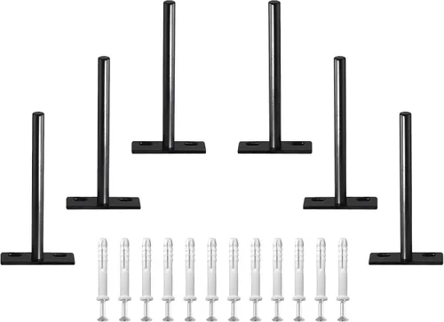 Miniatura 8 de 6 soportes flotantes de 3 pulgadas, soportes de estante ocultos resistentes, soportes de estante invisibles de níquel cepillado con tornillos