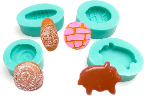 Moldes de pan mexicano en miniatura, molde en miniatura de pan Concha, set de moldes de pan dulce mexicano